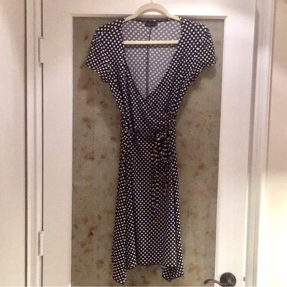Ruby Rox polka dot tie dress (S)